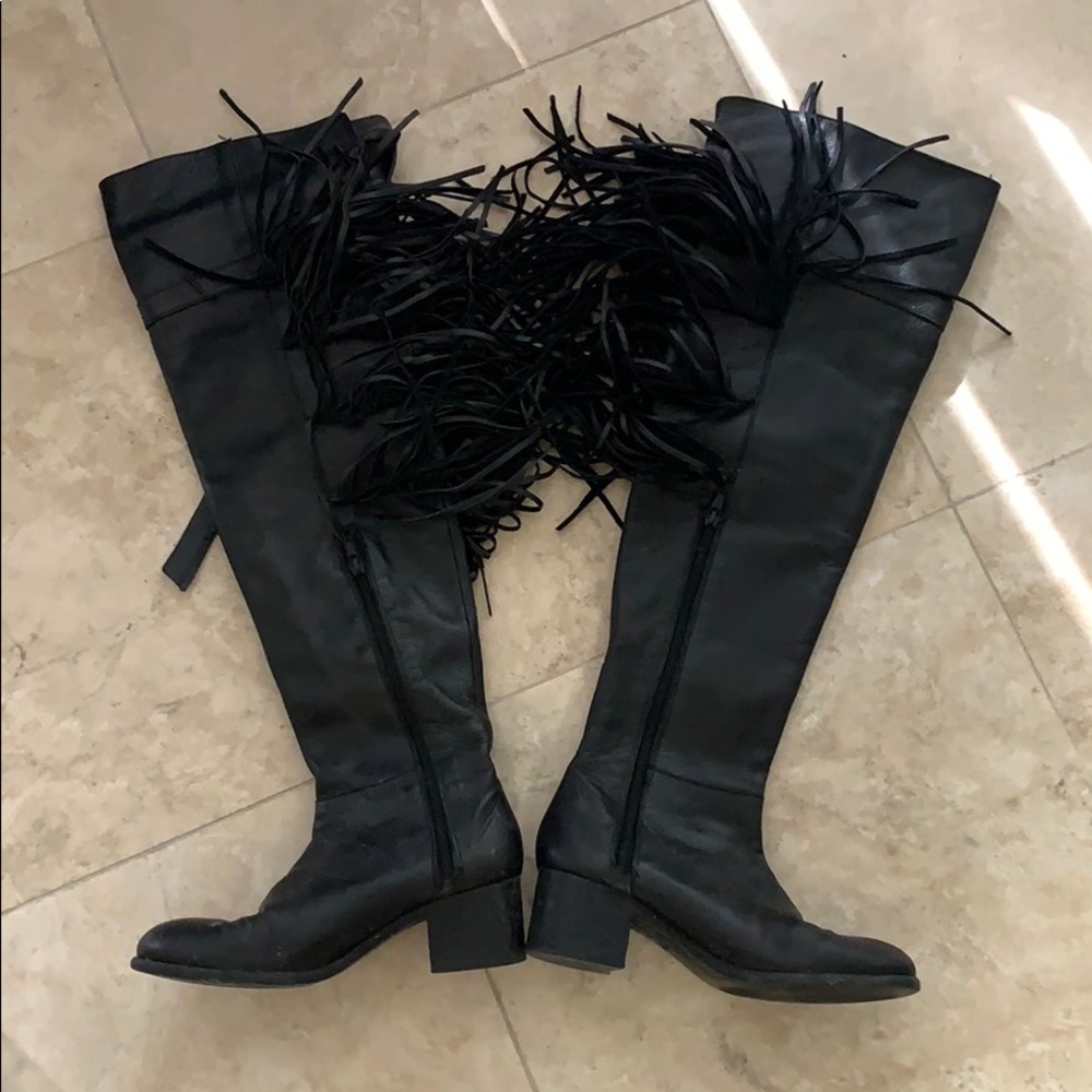 Zara Fringe Riding Boot - Picture 2 of 2